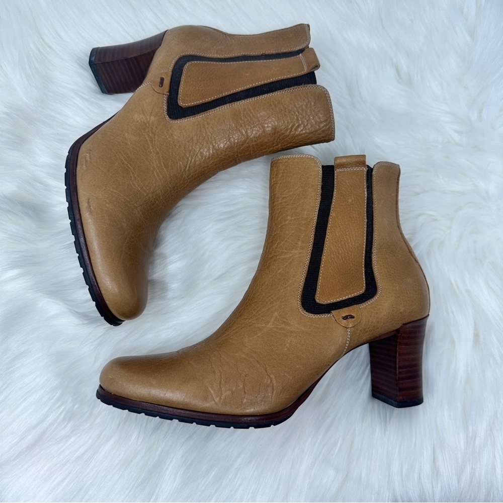 Cole Haan Tan Leather Ankle Boots